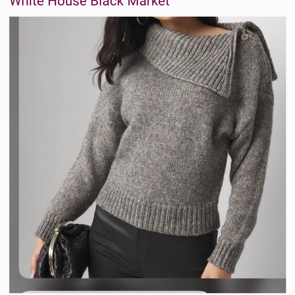 Women's Gray metallic sweater brand new condition WHBM